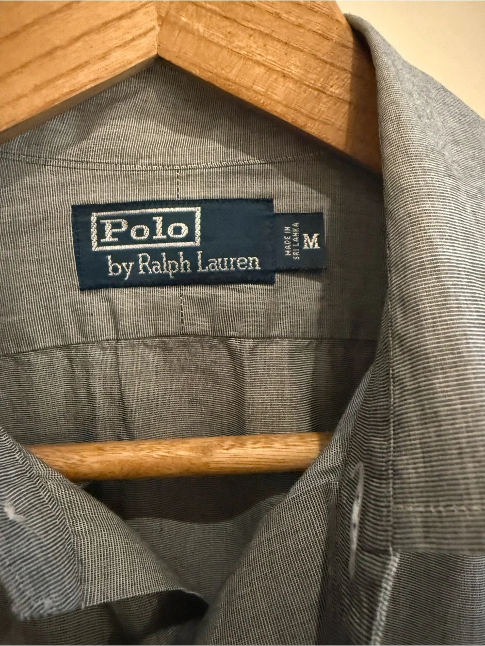 Polo by Ralph Lauren Men's Light Gray Button-Up Dress Shirt